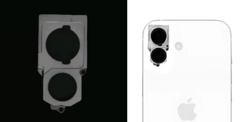 Опубликовано фото блока камер для iPhone 16