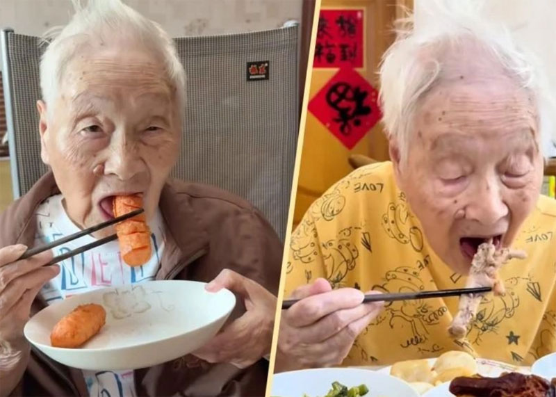 В Шанхае 100-летняя бабушка стала фуд-блогером и набирает популярность | 100-летняя Чжун из Шанхая ведет блог о еде и поражает интернет