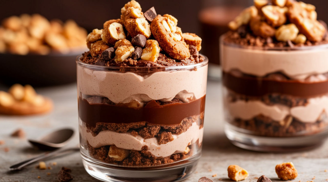 Десерты больше не покупаю - Шоколадно‑ореховый торт в стакане: угощение за 10 минут, которое покорит всех