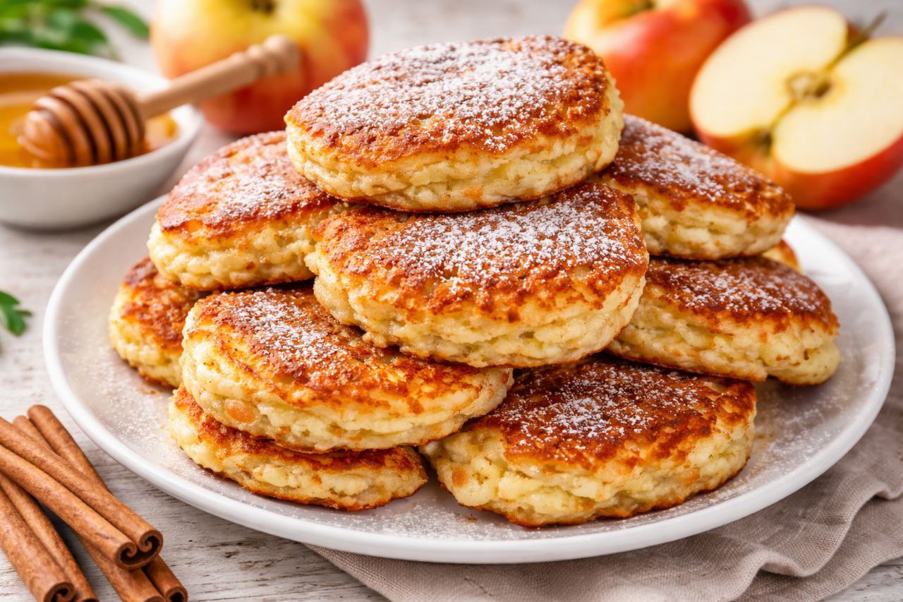 Ух и вкусные, а готовятся проще простого: творожно-яблочные оладьи в одной миске за 15 минут - исчезают со стола со скоростью света