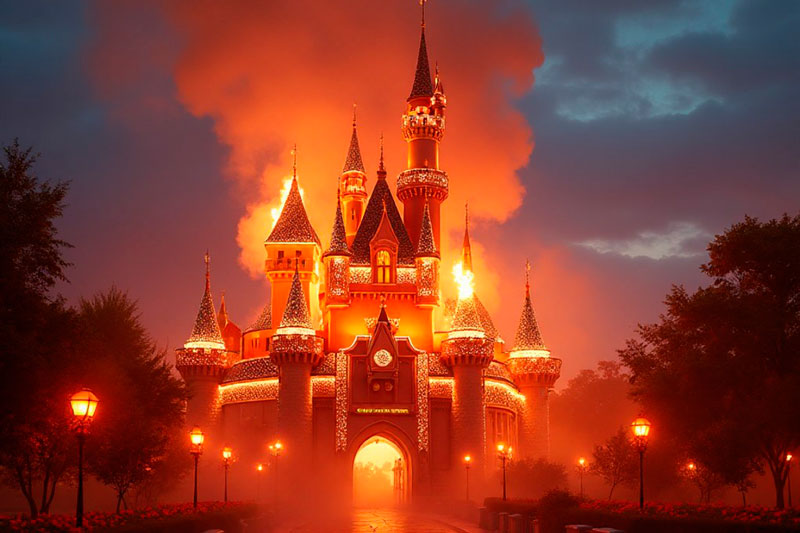 Пожар произошел во Всемирном центре отдыха Уолта Диснея в США | В Диснейленде вспыхнул пожар