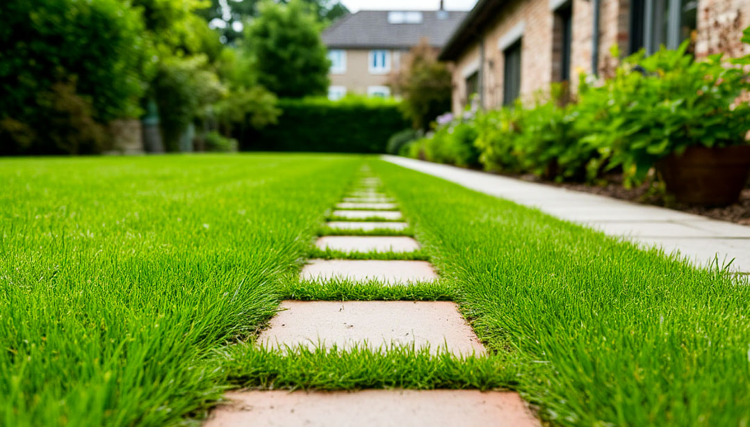 Сэкономил деньги на плитки на дорожках — вырастил живое покрытие: травяная тропинка за 21 день