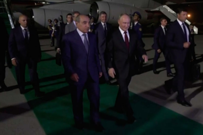 Путин прибыл в Азербайджан с государственным визитом | Президент РФ Путин прибыл в Баку на встречу с лидером Азербайджана Алиевым