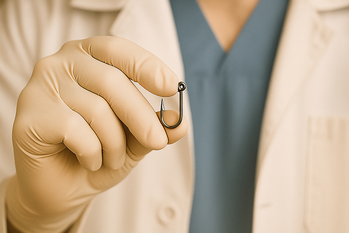 Удочка пошла не туда: 11-летний рыбак из Подмосковья поймал свой нос на крючок | В Подмосковье мальчик вонзил рыболовный крючок себе в нос