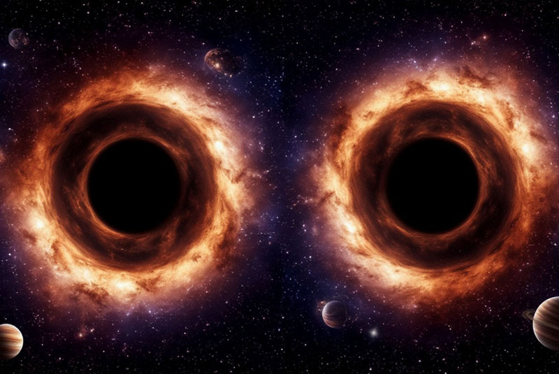 Учёные впервые сфотографировали пару чёрных дыр | В Финляндии впервые зафиксировали пару вращающихся чёрных дыр