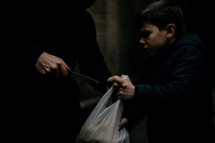 Ребенка в Новосибирске ограбили после визита в банк: преступник пытался скрыться, но застрял в луже | В Новосибирске неизвестный напал с ножом на ребенка