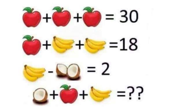 Ответ на задачу о яблоках, бананах и кокосах