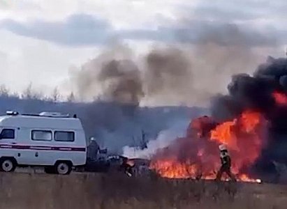 В Забайкальском крае разбился вертолет Ми-8 с пожарными на борту